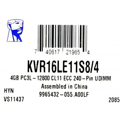 Модуль памяти для сервера DDR3 4096Mb Kingston KVR16LE11S8/4