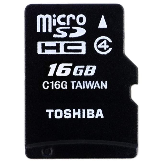 Карта памяти TOSHIBA 16GB microSDHC Class 4 THN-M102K0160M2