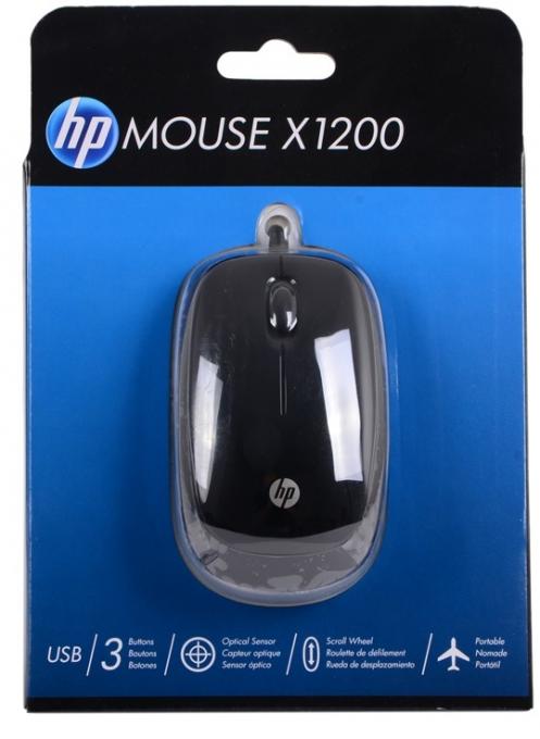 Мышка HP X1200 H6E99AA Black USB