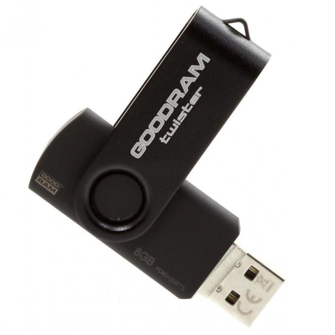 USB флеш накопитель GOODRAM 16GB TWISTER Black clip USB 2.0 UTS2-0160KKR11
