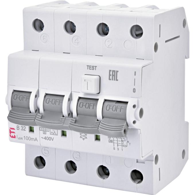 ETI KZS-4M 3p+N C 16/0,03 тип AC (6kA)