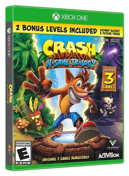 Игра Crash Bandicoot N`sane Trilogy для Microsoft Xbox One, Blu-ray 88196EN