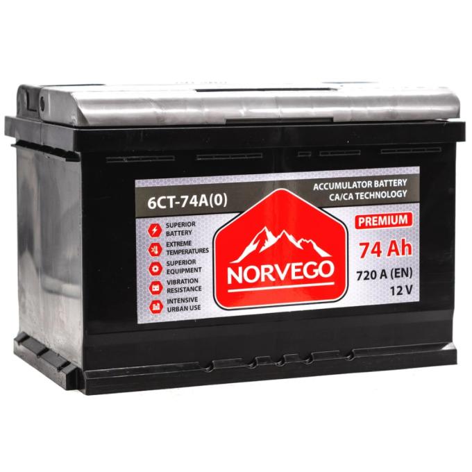 NORVEGO ВЕСТА Premium 74A +прав (0) (720 пуск)