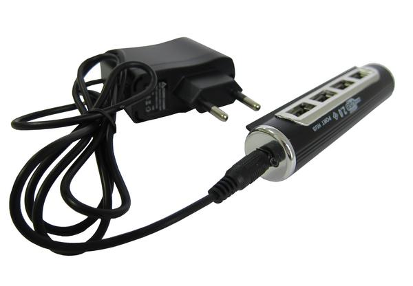Концентратор Lapara LA-USB22-ALU black