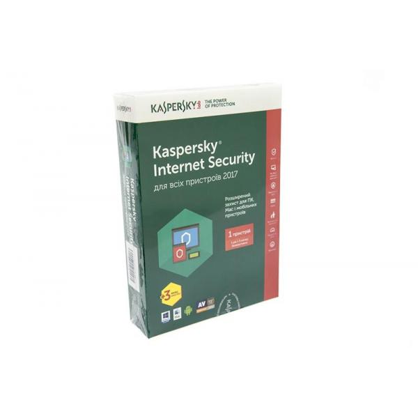 ПО Kaspersky Internet Security 2017 Eastern Europe Edition 1Dvc 1Y+3mon. Box KL1941OBAFS 2017