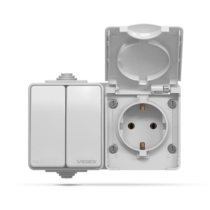 VIDEX BINERA IP65 наружная 1ая с заземлением
