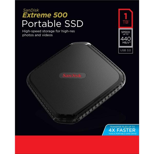 Твердотільний накопичувач SSD USB 3.0 SanDisk Extreme 500 1TB SDSSDEXT-1T00-G25