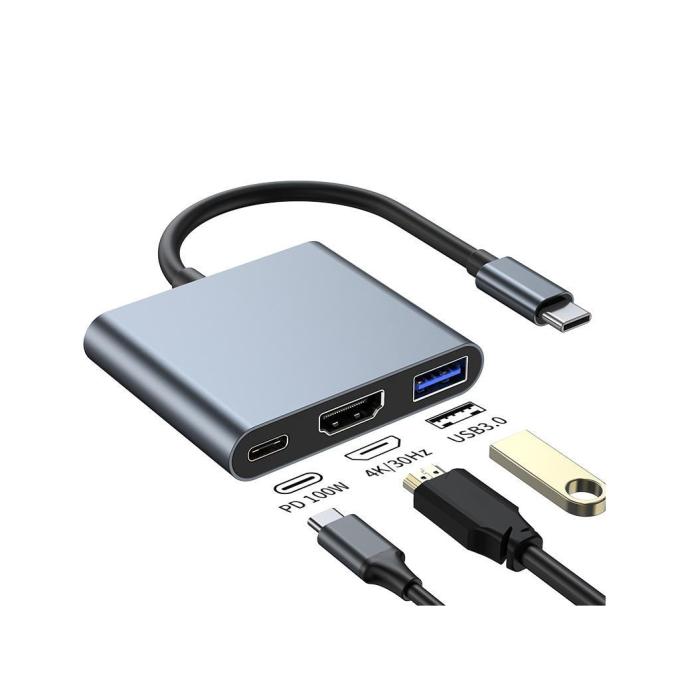Dynamode Multiport USB-C 3-in-1 dark grey