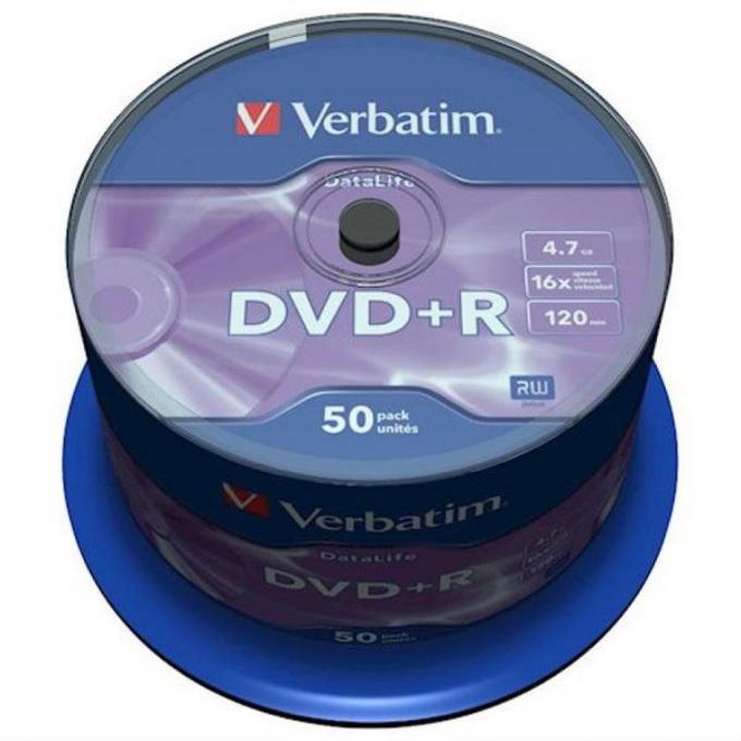 Диск DVD Verbatim 4.7Gb 16x CakeBox 50шт 43815