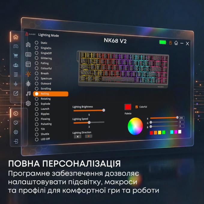 Ajazz NK68-V2-R-S-B