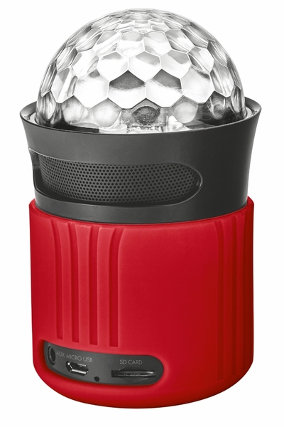 Акустическая система Trust Dixxo Go Wireless Bluetooth Speaker with party lights - red 21346