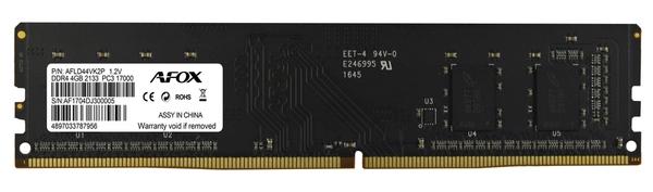 ОЗУ AFOX DDR4 4Gb 2133Mhz БЛИСТЕР Original Micron Chipset AFLD44VK2P