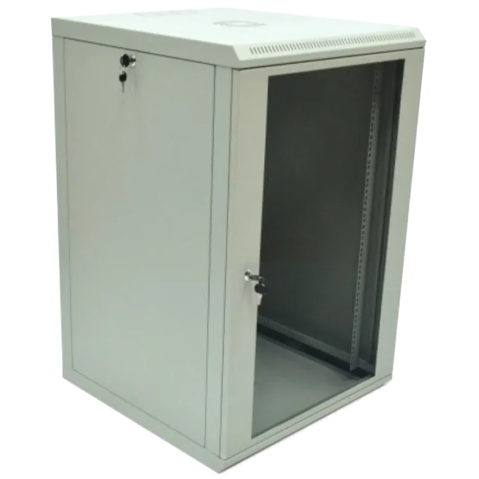 Шкаф 19"18U 600x600x907 акриловое стекло серое