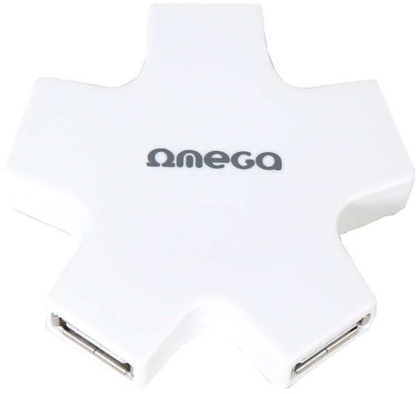 Концентратор OMEGA 4 Port USB 2.0 Hub Star White OUH24SW