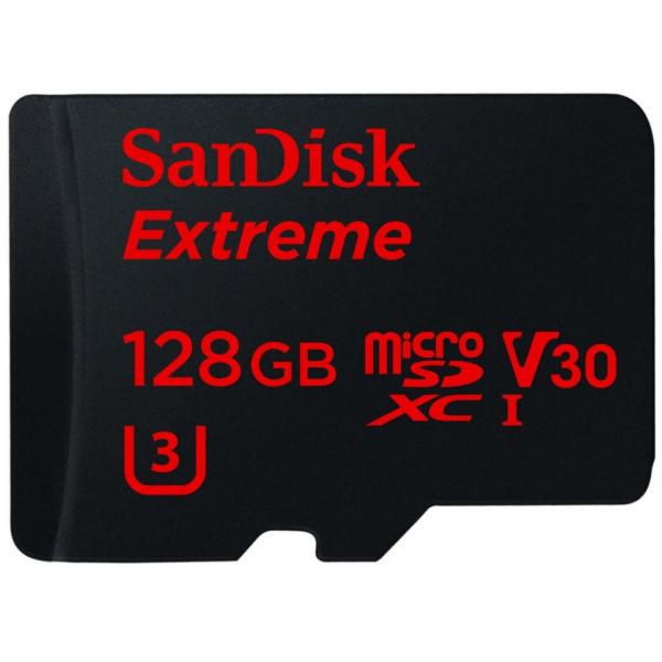 Карта памяти SANDISK 128GB microSDXC class 10 UHS-I 4K Extreme Action SDSQXVF-128G-GN6AA