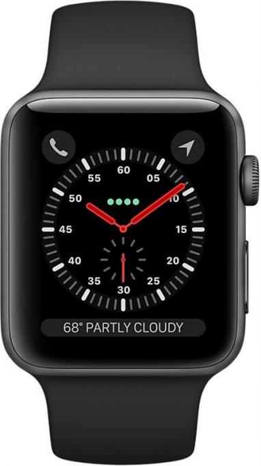 Умные часы Apple Watch Series 3 GPS 42mm Space Grey Aluminium Case with Black Sport Band MTF32_