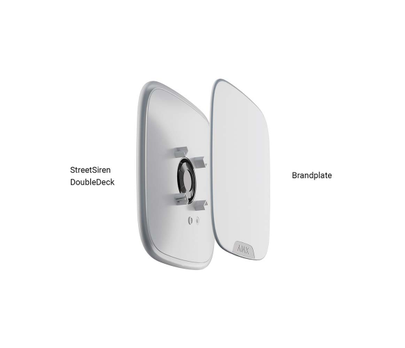 Ajax Brandplate white