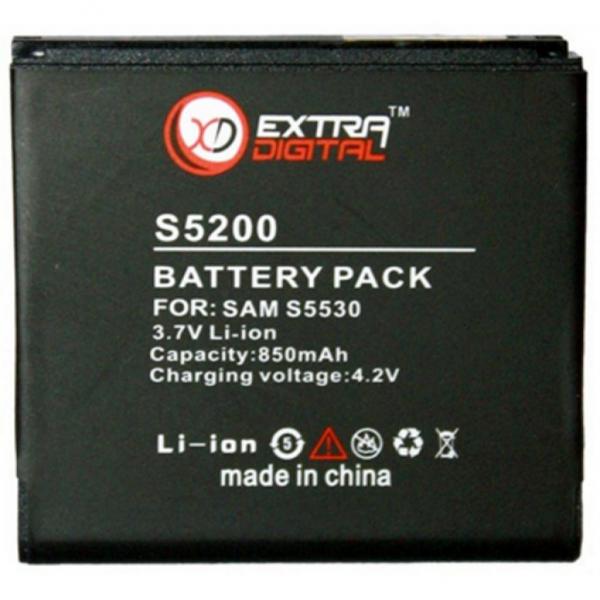 Аккумуляторная батарея EXTRADIGITAL Samsung GT-S5200 (850 mAh) DV00DV6129