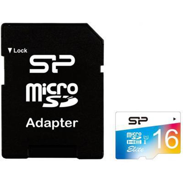 Карта пам’ятi Silicon Power 16GB microSDHC C10 UHS-I + SD адаптер Superior Colorful SP016GBSTHDU1V20SP