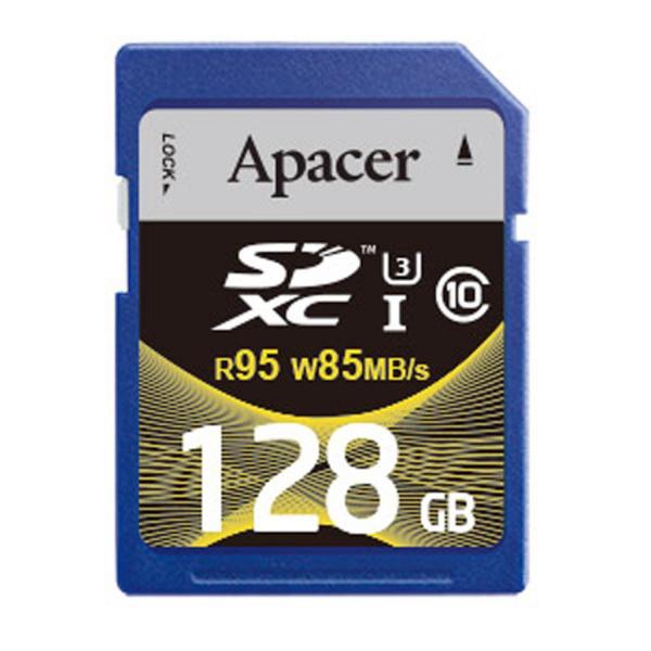 Карта памяти APACER SDXC 128GB Class 10 UHS-I U3 (R95, W85MB/s) AP128GSDXC10U4-R