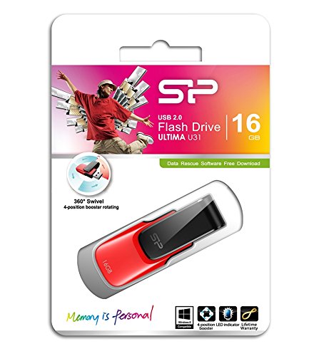 Накопичувач Silicon Power 16GB USB Ultima U31 Red SP016GBUF2U31V1R