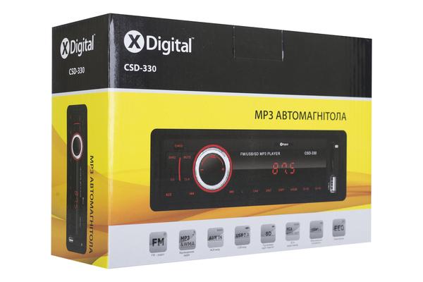 АвтоРесиверCD/MP3 X-DIGITAL CSD-330R (красная подсветка)