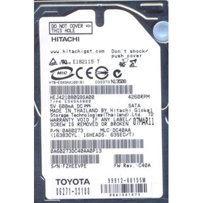 Жесткий диск для ноутбука Hitachi HGST HEJ421080G9AT00