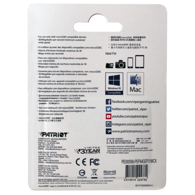 Patriot PEF64GEP31MCX