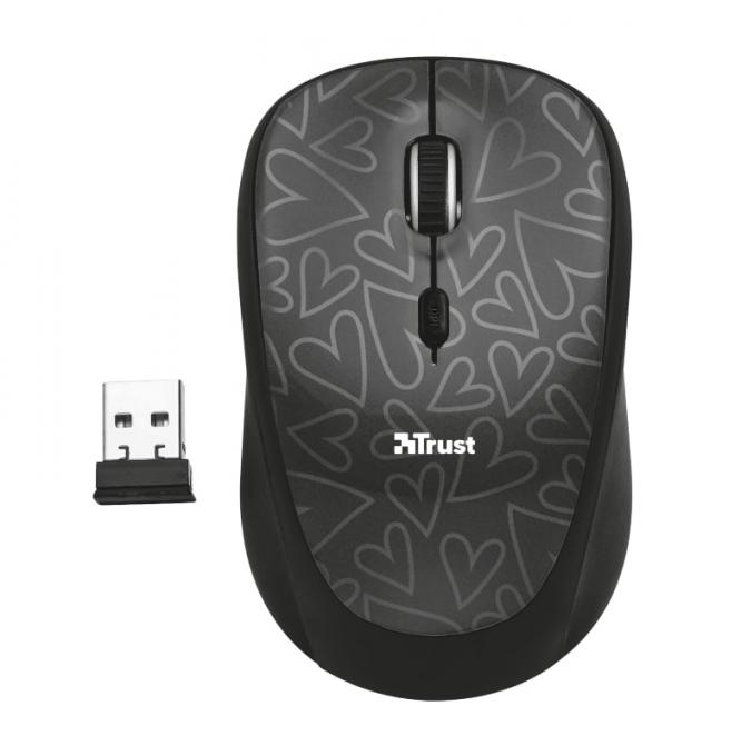 Чехол для ноутбука Trust 15.6" Yvo Mouse & Sleeve Black-hearts + mouse 23440