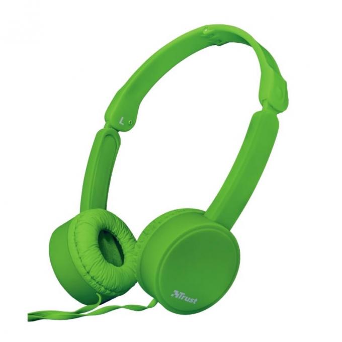 Наушники Trust Nano On-Ear Mic Green 23101