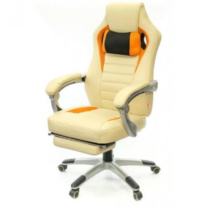 Кресло игровое АКЛАС Стрендж PL SR Бежевое с оранжевым 12154