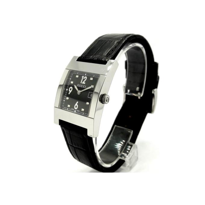 Gucci 7700M 17730 BLK/STEEL/BLK STRAP