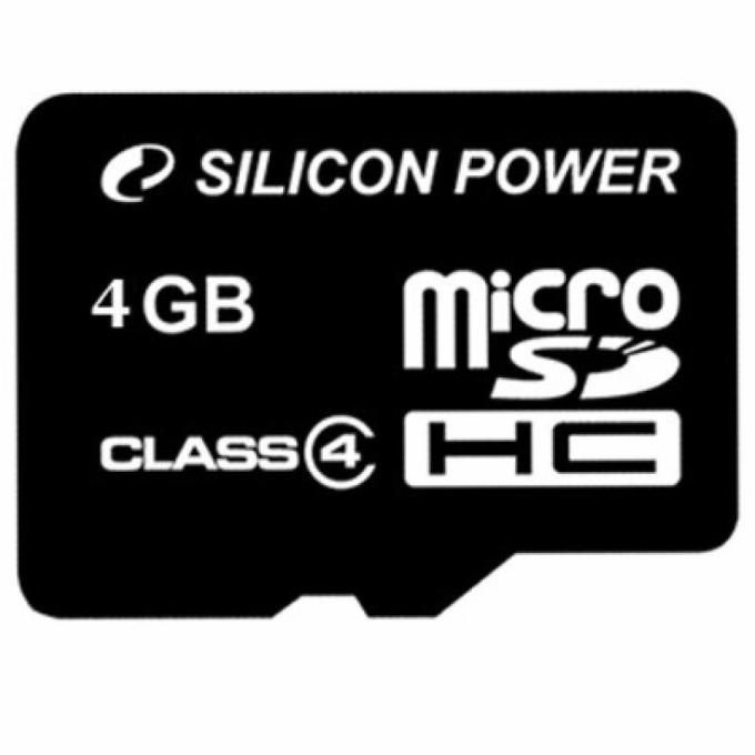 Карта памяти Silicon Power 4Gb microSDHC class 4 SP004GBSTH004V10