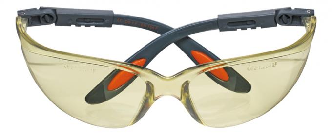 Очки NEO защитные противоосколочные из поликарбоната, желтые линзы, регулировка длины и угла дужек, стойкие к царапинам, CE 97-501