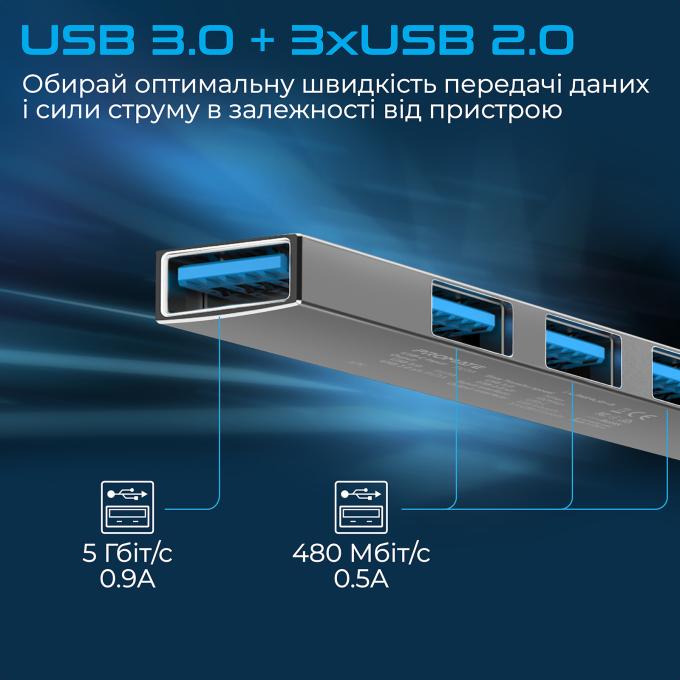 Promate litehub-4.grey