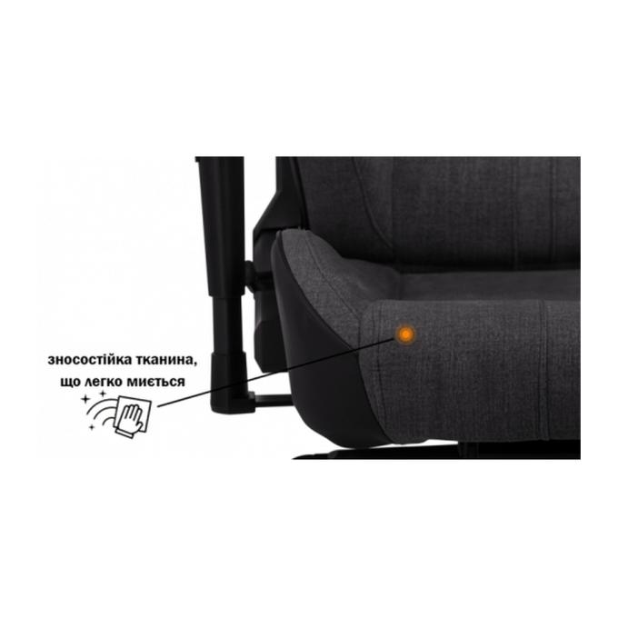 GT Racer X-8009 Fabric Dark Gray/Black