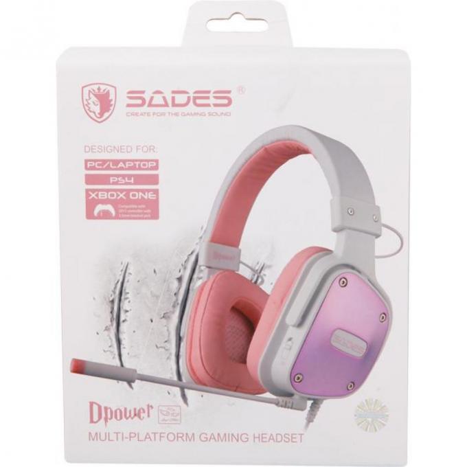 Наушники SADES Dpower White/Pink SA722-W-P