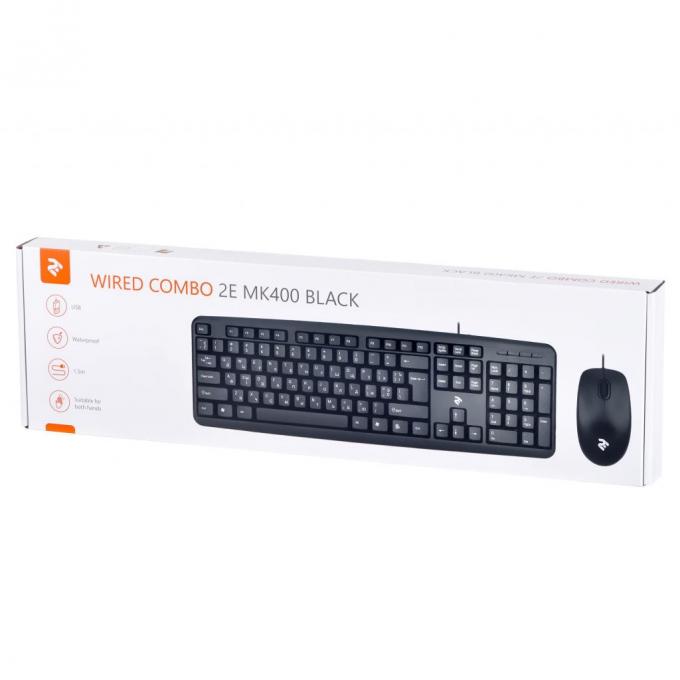 Комплект (клавиатура, мышь) 2E MK400 2E-MK400UB Black USB