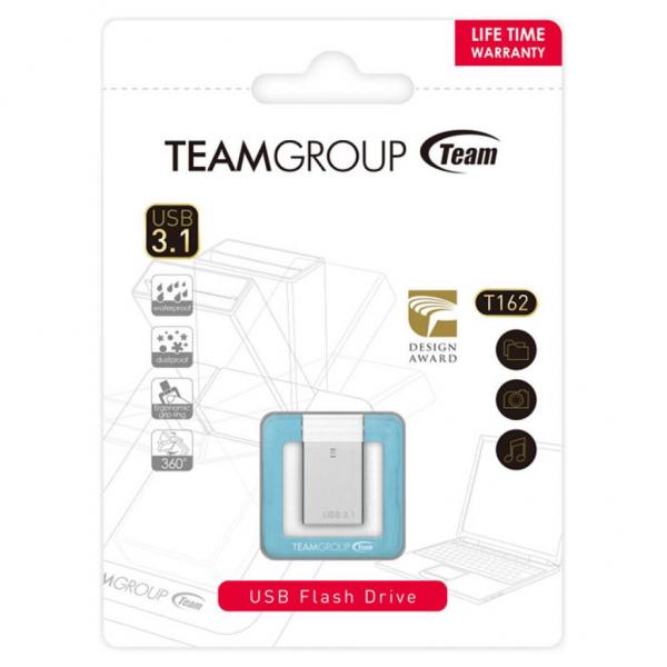 USB флеш накопитель Team 64GB T162 Blue USB 3.1 TT162364GL01