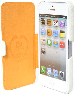 HOCO for iPhone 5/5S Baron Leather case White HI-L014W