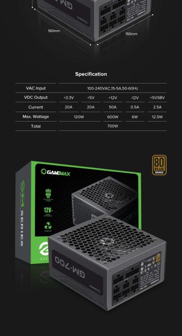 GAMEMAX GM-700 Modular