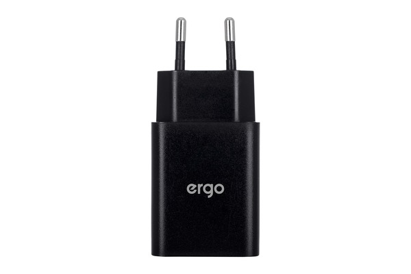 Зарядное устройство Ergo EWC-130QC 1xUSB Wall Charger QC3.0 18W (Black) EWC-130QC (B)