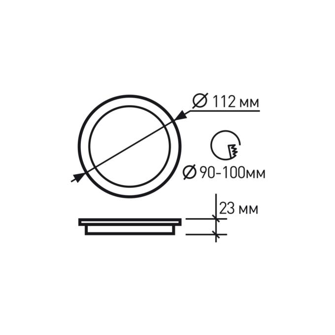 EUROLAMP LED-DLR-7/4(new)(black)