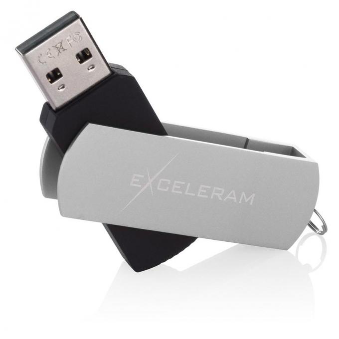 USB флеш накопитель eXceleram 8GB P2 Series Silver/Black USB 2.0 EXP2U2SIB08