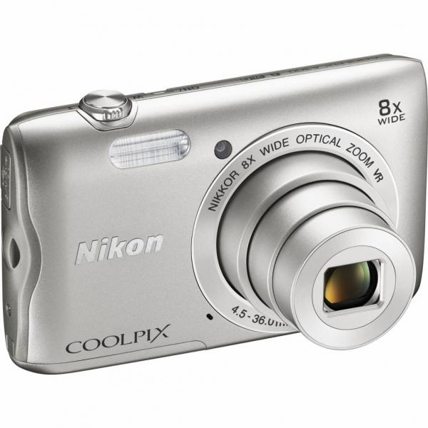 Цифровой фотоаппарат Nikon Coolpix A300 Silver+8GB+case VNA960K003
