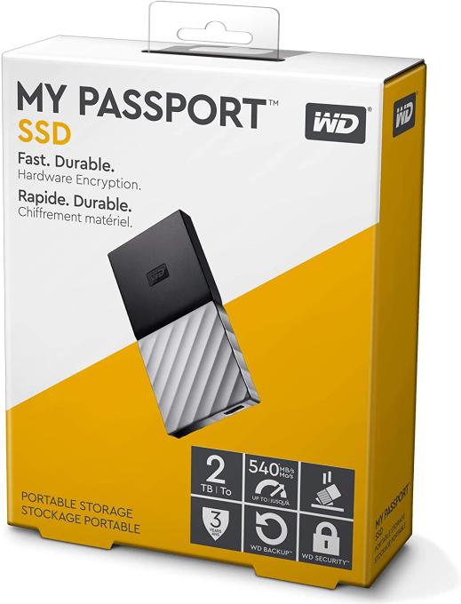 Портативный SSD USB 3.1 Gen 2 Type-C WD My Passport 2TB SANDISK WDBKVX0020PSL-WESN