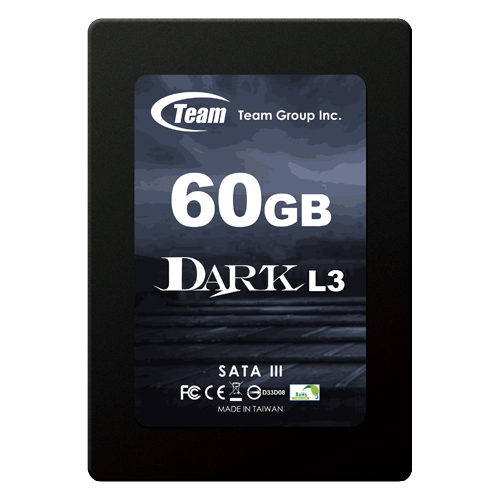 SSD  60GB Team Dark L3 2.5" SATAIII MLC (T253L3060GMC101) ОЕМ T253L3060GMC101 ОЕМ