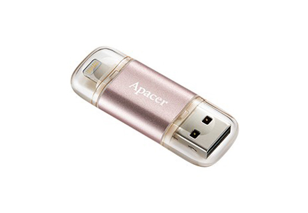 флеш-драйв APACER AH190 64GB Lightning Dual USB 3.1 Золотистый AP64GAH190C-1