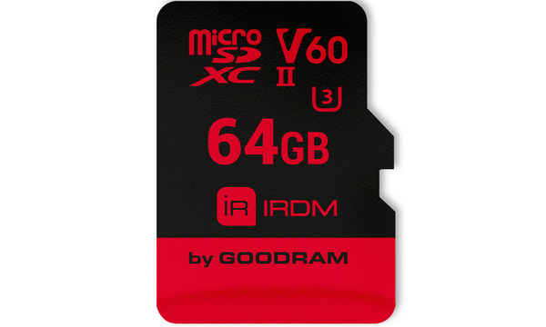 Карта памяти GOODRAM 64GB microSDXC UHS II V60 U3 IRDM IR-M6BA-0640R11