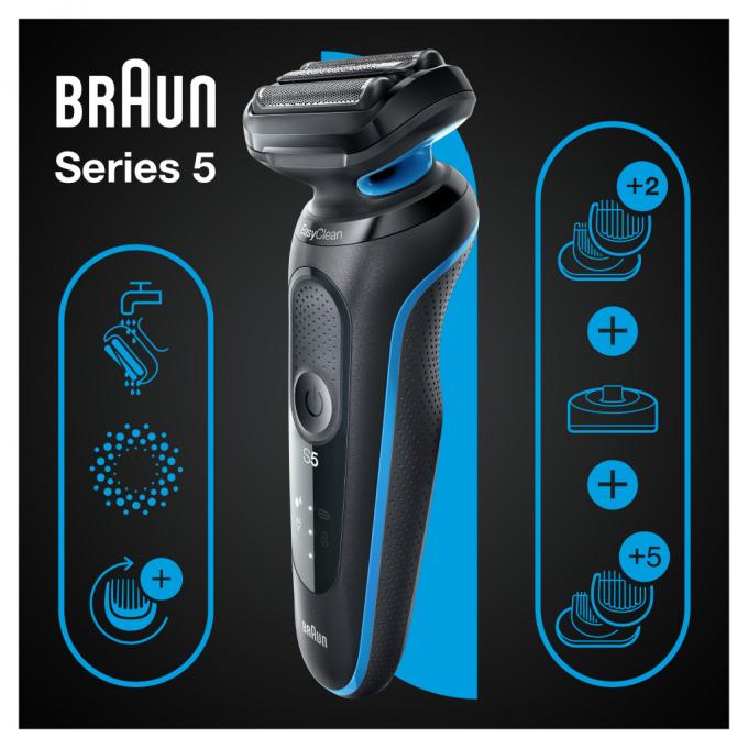 BRAUN Series 5 51-B4650cs BLACK / BLUE
